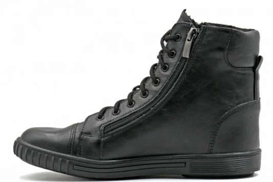 Кеды ортопедические подростковые Ортомода 2247-Х-101-24 черные с высоким берцем фото 6