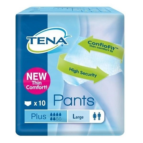 Подгузники-трусы TENA ПАНТС  плюс /L/ № 10  фото 1