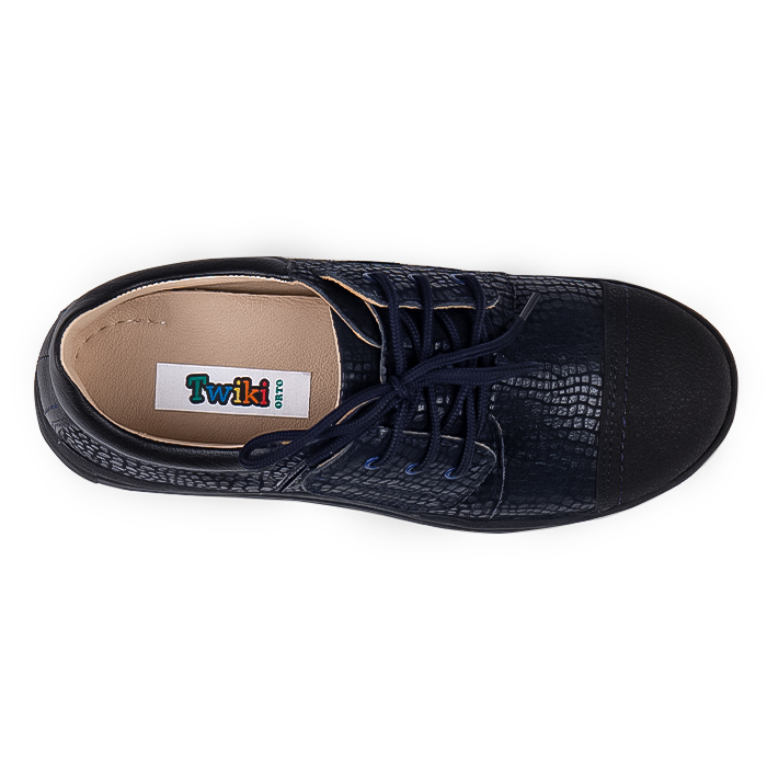 Полуботинки цв.синяя рептилия TW-462-2 фото 3