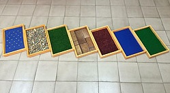 Тактильная дорожка, 7 составных модулей 50*30, фанера фото 2