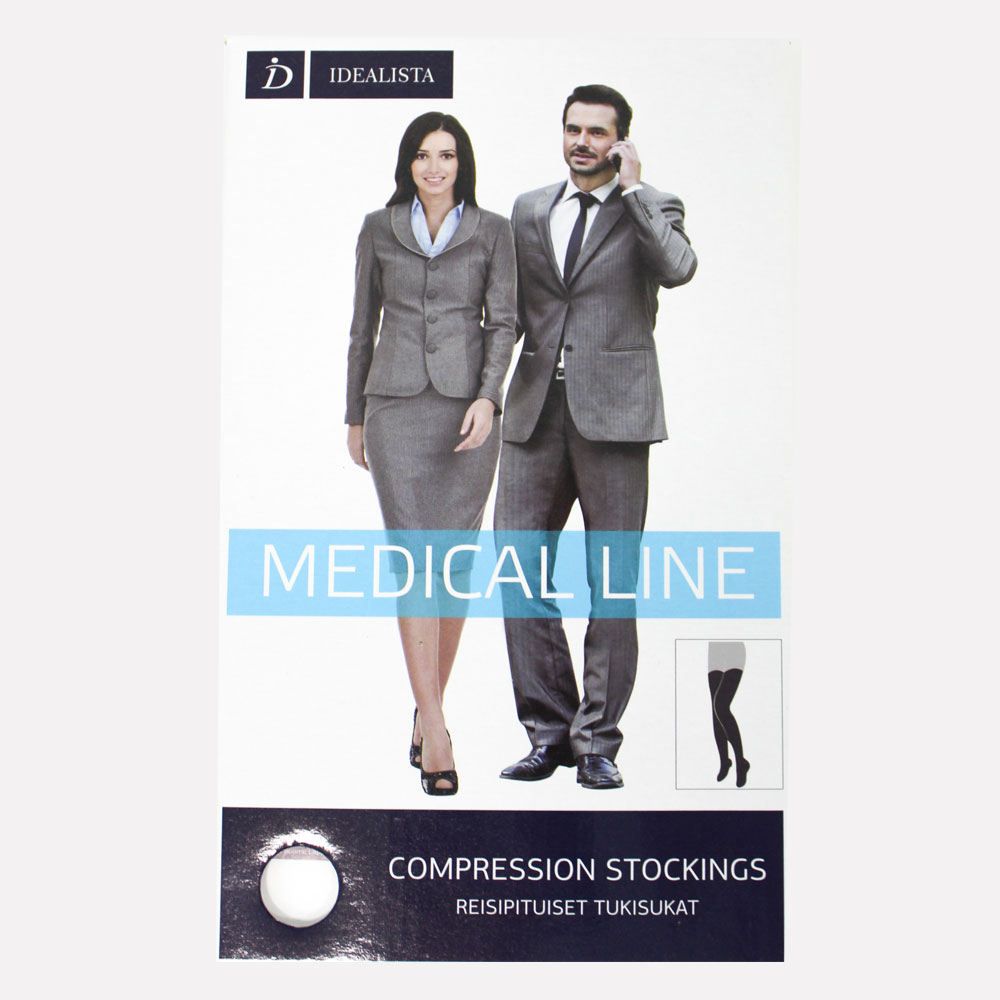 Чулки унисекс Idealista, с открытым носом, ID-310  2 класс (длина 72-83 см) фото 1