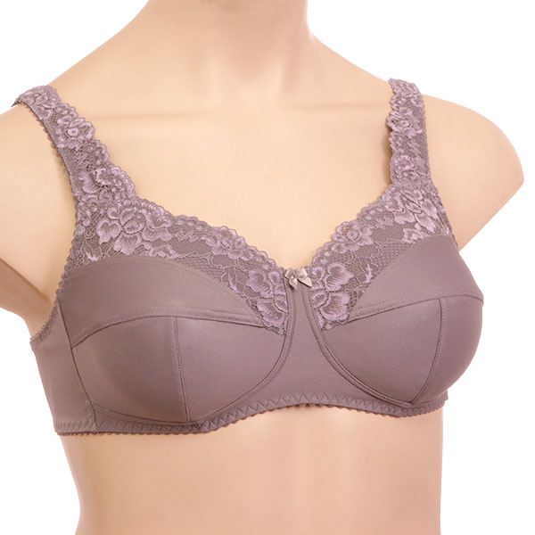Бюстгальтер после мастэктомии Сиреневые цветы на чайке ЛФ0918 В52 фото 2