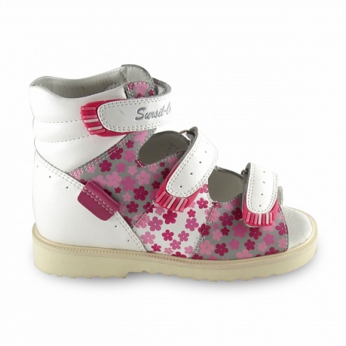 Сандалии на липучке детские ортопедические цвет розовый 15-241S фото 5