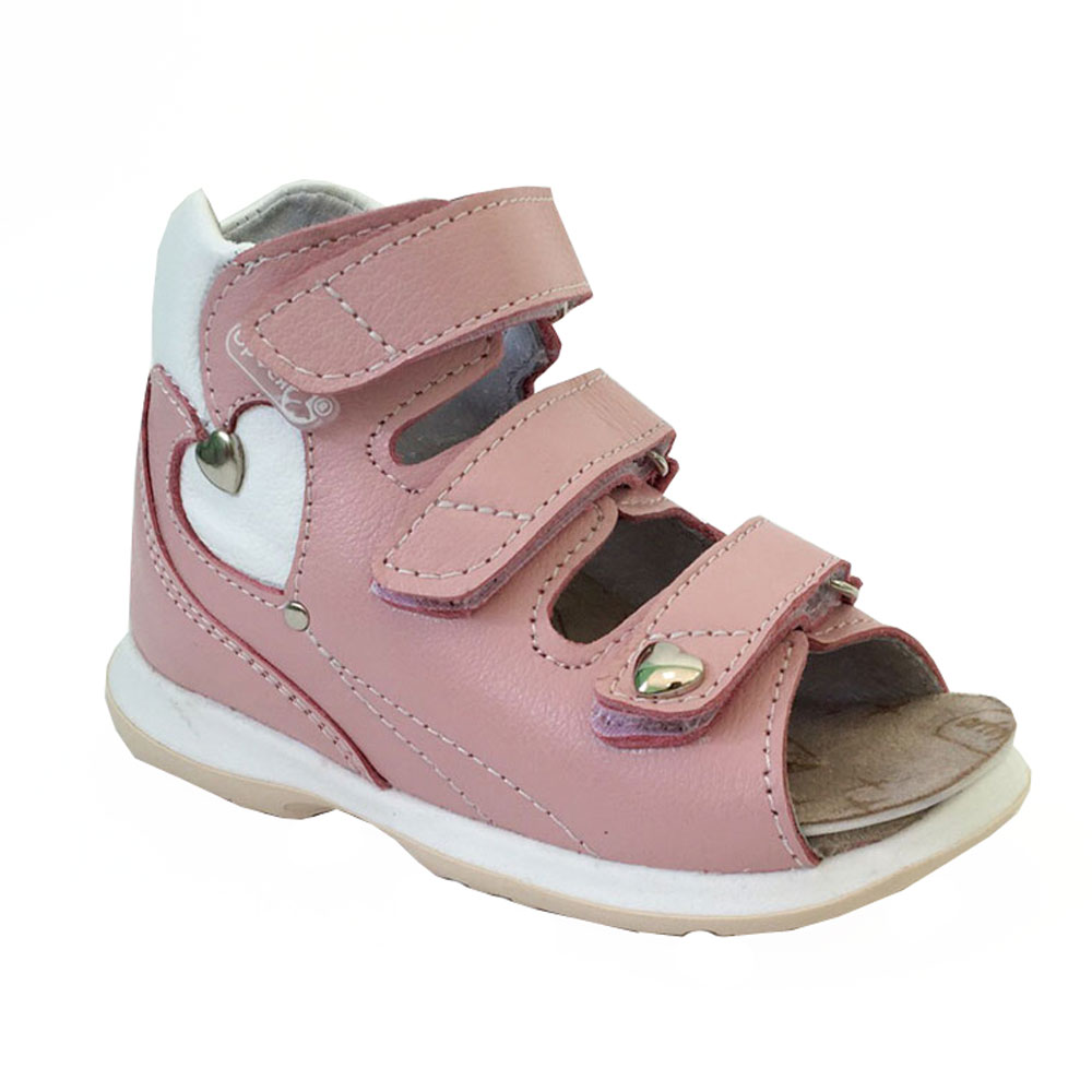 Сандалии  с открытым носом Б2-158-104-018-1 розовый/белый  фото 1