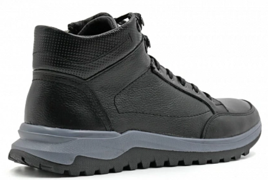 Кроссовки ортопедические мужские зимние Ортомода 92527-Х-201 черные кожаные с мехом фото 3