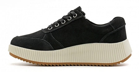 Кроссовки ортопедические женские Ортомода 88125-В-701 черные из велюра с молнией фото 4